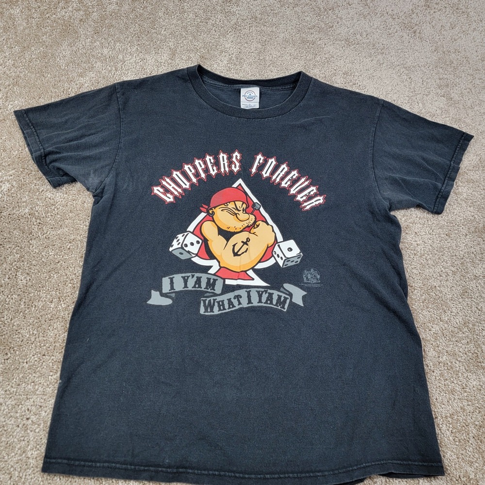 Delta Pro Weight Graphic Tee Choppers Forever Popeye‎ Biker T-Shirt M